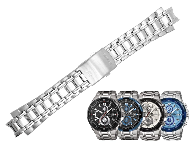 Oryginalna bransoleta Casio Edifice EFR-539D EFR-539 srebrna stalowa teleskopy